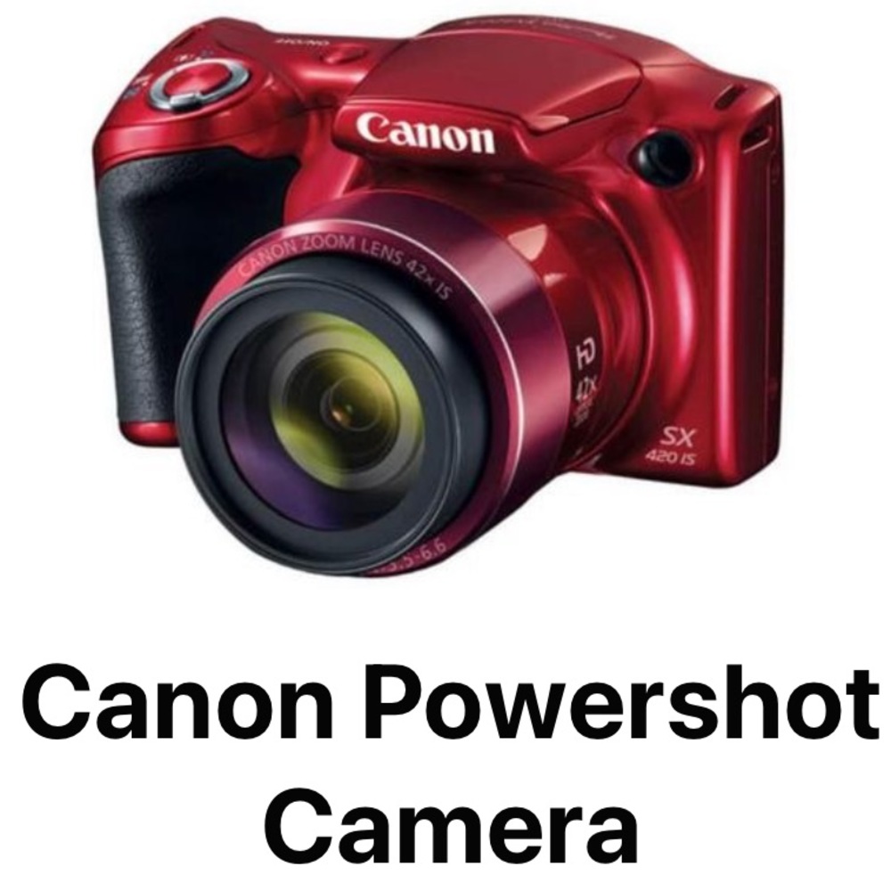Red Canon PowerShot Camera